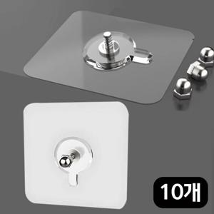 무타공 초강력 접착식 볼트 나사 벽걸이 매직후크 액자 선반고정 60mm x 60mm 붙이는 타일못 만능고리