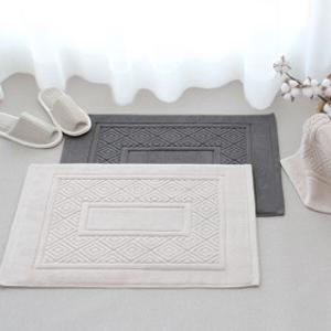 (1+1+미끄럼방지매트증정) 최고급 클래식 호텔 욕실 발매트 2장세트 / 화장실 면 발수건 타올 욕실매트