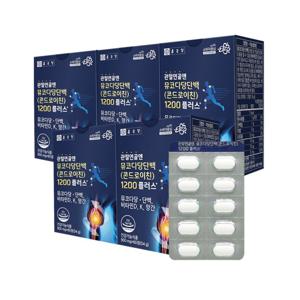 종근당 뮤코다당단백 콘드로이친 1200 60정 x 5박스 5개월분 부모님 소연골 비타민D 뼈건강 비타민K