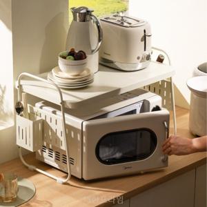 다용도 주방 간편설치 모던 전자레인지 선반 물빠짐 칼거치대 수저통 에어프라이어 정리 선반