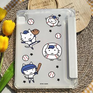 귀여운 야구캣 아이패드 에어 7 6 5 4세대 프로 11인치 탭 울트라 케이스 아이패드 갤럭시탭 전기종