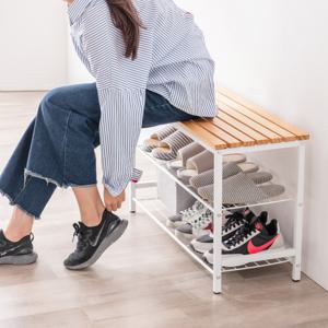 브랜디홈 벤치형 현관 의자 신발장 800 / 슬림 아파트 원목 신발장