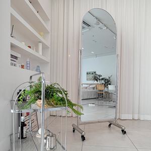 아치형 스텐레스 이동식 스탠드 전신거울 1800x800(특대) 인테리어 대형 와이드 현관 미용실 스텐드 거울