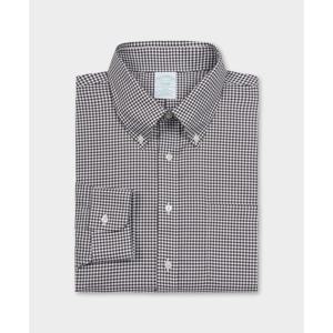 BB_슬림핏 논아이론 폴로버튼다운 체크 드레스셔츠 (브라운) (BBTSMM96474EF)