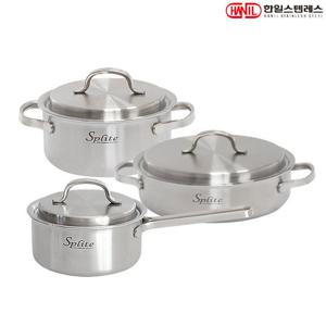 한일스텐레스 스플릿 인덕션 통5중 304스텐 냄비세트 3종A 편16+양18+전24
