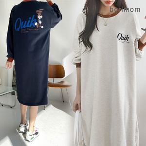 [보리맘]바니 수유복 긴팔 수유 원피스 임부복 ID394