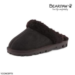 [베어파우(슈즈)]MARY 여성 양털 방한 슬리퍼 초코 K814004PD-W 2.5CM