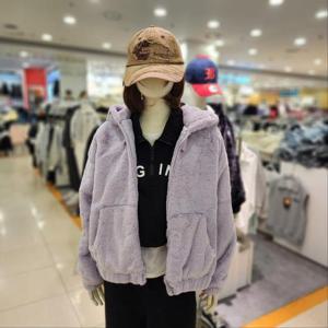 세이브존 세이브존01 겨울용 여아 바이올렛 밍크 패딩 후드 점퍼 23w0158