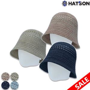 햇츠온 H32-302 여성 여름 밀짚 버킷햇 모자