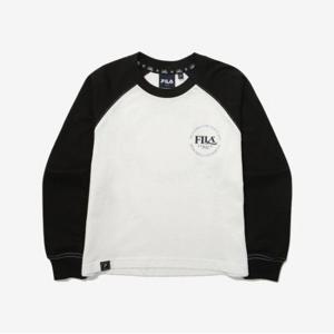 [휠라키즈] Girls 라글란 크롭 티셔츠 (FK2RLG1302F_BLK)