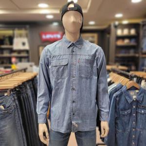 리바이스 남성 롱 슬리브 워커 셔츠 블루 A7224-0001