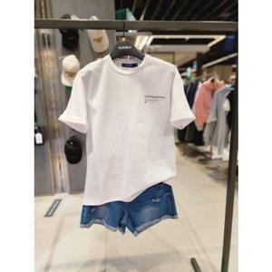 클라이드 엔 FOBTS203U 남여공용 유니 레터링 라운드 반팔티셔츠