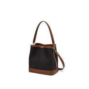 [닥스ACC] 브라운 DD패턴 가죽배색 버킷백 DCBA4E863