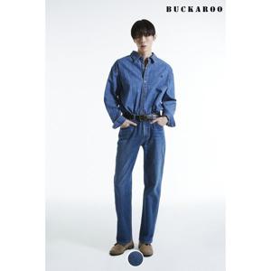 [버커루]남자 데님 스트레이트 인디고톤 청바지(B245DP129P)