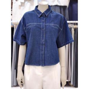 SOUP 세이브존07 여성 청 반팔 남방 셔츠 OA6DJT1