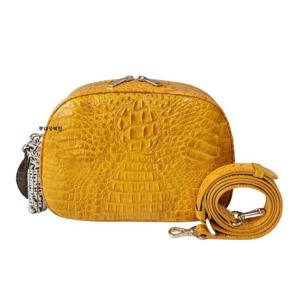 [에스콰이아]카이만 악어 핸드백 옐로우 크로스백 ECBSHB035YE