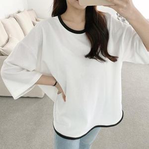 아이우먼 오버핏컬러라인반팔티 ILG847M407 빅사이즈