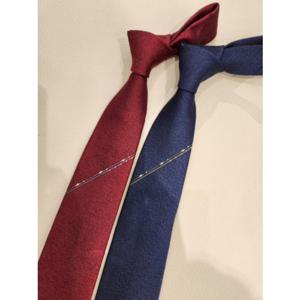 [듀퐁타이] TE4FM61KA003TNY WN 2종택1 사선 라인 원포인트 큐빅타이