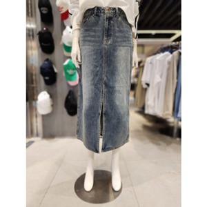 클라이드 엔 FOCSK841F 여성용 데님 롱 스커트 BLUE