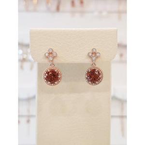 볼라레 세이브존01 친구선물 고급스런 가넷 파베세팅 드롭 이어링 spe858