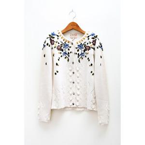 [비꼴리끄(여성)]플로럴 자수 가디건 B224KC1020