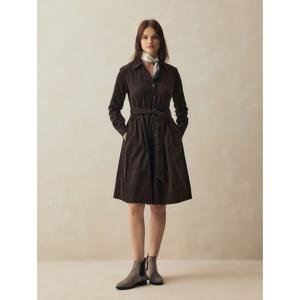 [브룩스브라더스] [여성] 코듀로이 셔츠원피스 (브라운) (BBDZWF62384EF)