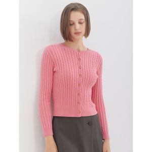 [뷰어] 여성 앞 오픈 꽈배기 니트 ZNKCO902_PK