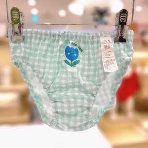 [오가닉맘] 아동 라인체크민트여아팬티 (MKSUUP34)