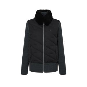 헤지스 골프 여성 23FW 스테디셀러블랙 소재배색 구스다운 집업가디건 (BLACK) WWSW3D811BK