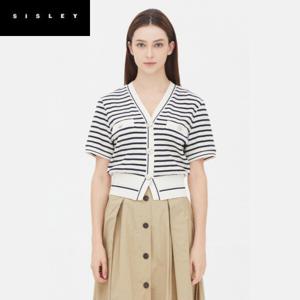 [시슬리]뉴밀라 스트라이프 반팔 탑_SAWSC3431