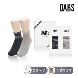 닥스양말 숙녀 단목 루렉스투톤아가일2족세트 DK25488