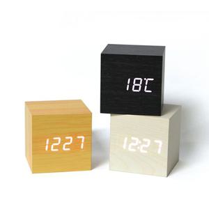 원목사각시계 LED시계 탁상시계 무소음 우드시계