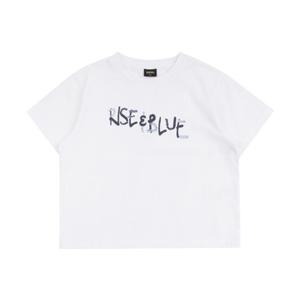 [블루테일]AYC8TS04WT 화이트 크롭 반팔 티셔츠