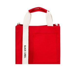 여자 미니 캔버스 크로스백 토트백 캐주얼 레드 가방