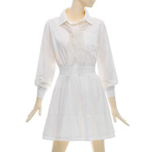 FOCUS  셔츠카라 미니 프릴 플레어 원피스 PBBF5S1OP3181