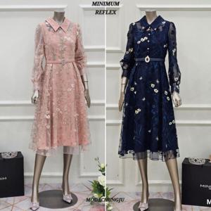 [미니멈]MD 카라넥  자수 럭셔리 원피스  MD MXBAWO3170 MD_CJ