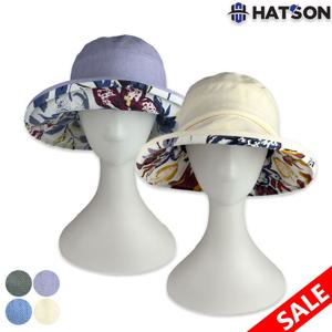 햇츠온 C31-327 여성 여름 피에르가르뎅 와이드 버킷햇 모자