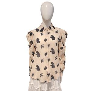 [페이지플린]퍼프셔링소매 프린트 블라우스(F5ABL515A)