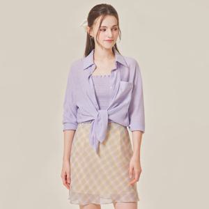 FOCUS   2SET 시스루 블라우스+스모크 탑 PBBF5M1BL5061