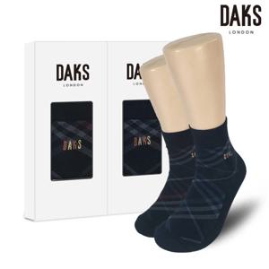 [닥스] 신사 2족 선물세트 면스판중목 삼색정체크 21346