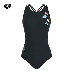아레나 스티커  A5BL1LO01 BLK (주머니백 증정) 여성일반 WEB백 원피스 실내수영복