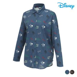 [디즈니골프]여성 아트웍 패턴 데님 긴팔 남방 셔츠 DP1LSH013