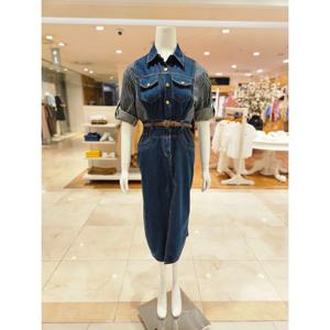 [르니앤맥코이]벨티드 데님 원피스 MM05OP703HJY