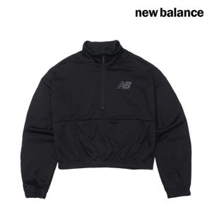 뉴발란스 플리스 반집업 티셔츠 (WT33187-BK)