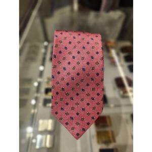 듀퐁 타이 TE5SM61KP068TPP 실크 프린트 나염  핑크 선물용 혼주용 신상품