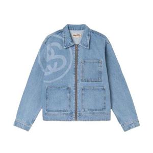 스투시 SS 링크 집 워크 자켓 스톤 워시 115675