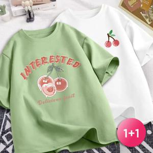 (바로배송)이즈 컬러 프린팅 반팔티셔츠_NC2LT042