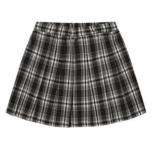 에꼴리에 여아 밴딩 체크 패턴 플리츠 스커트 23A5851_BK