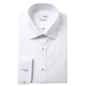 [듀퐁셔츠] 25 S S 화이트 기본무지 스판 포인트단추 긴소매 슬림핏 셔츠(SE5SM22LS931SWH)