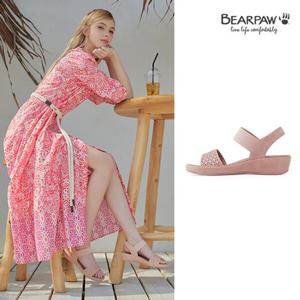 베어파우 ROSIE 여성 캐주얼 비즈 쿠션 밴딩 샌들 핑크베이지 1870079QB-W